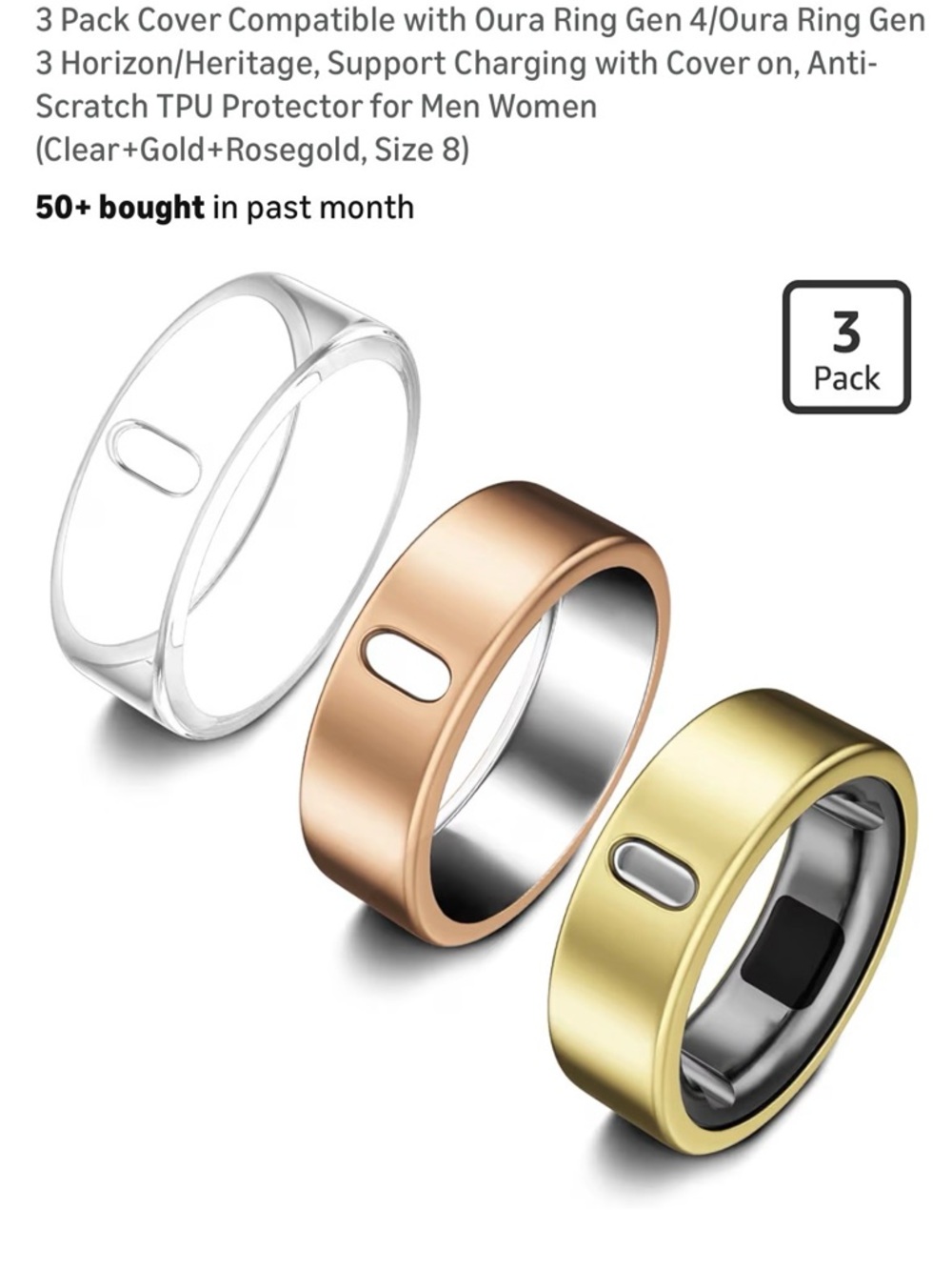 Oura Ring Protective Covers (3-Pack)